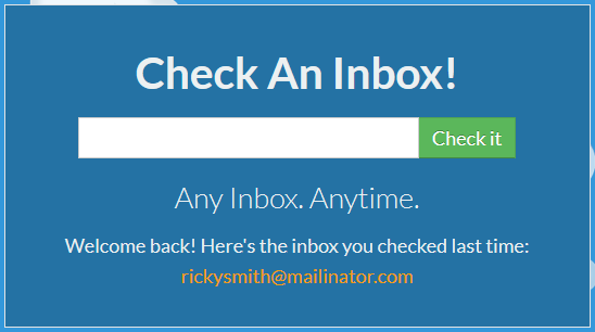 Mailinator Disposable Email