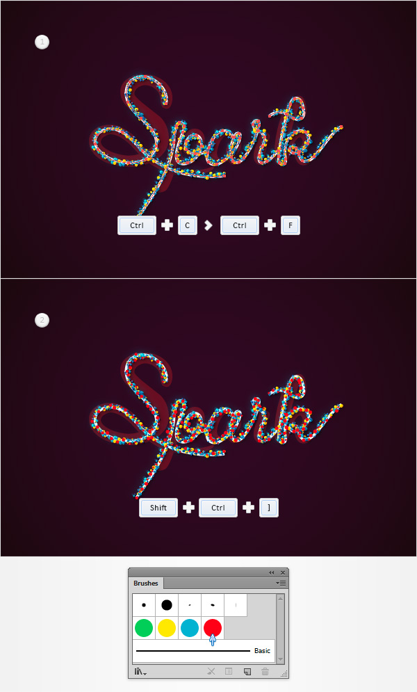 Colorful Sparkly Text