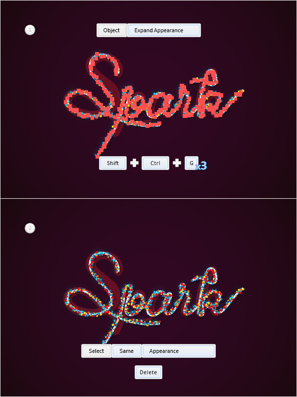 Colorful Sparkly Text