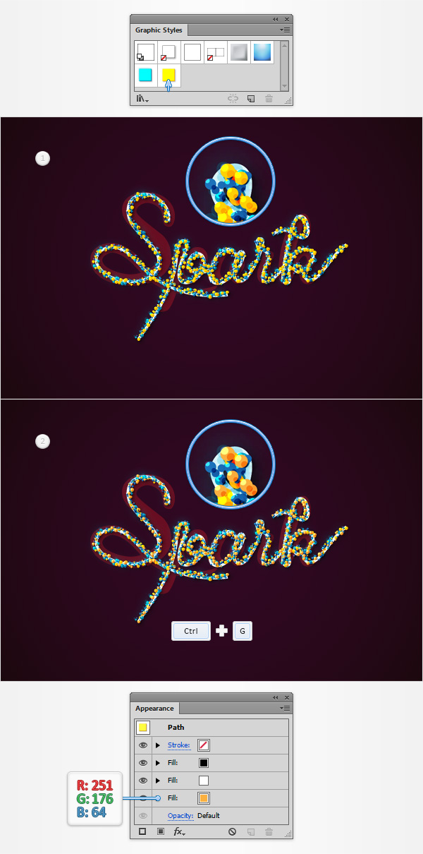 Colorful Sparkly Text