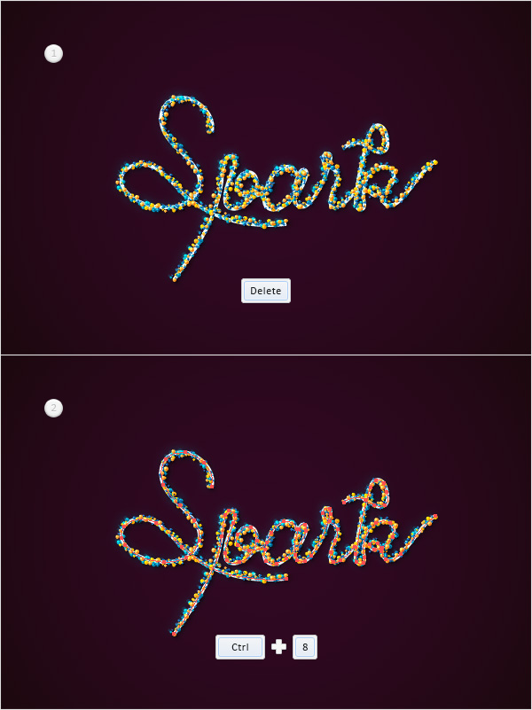 Colorful Sparkly Text