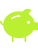 Piggy bank green