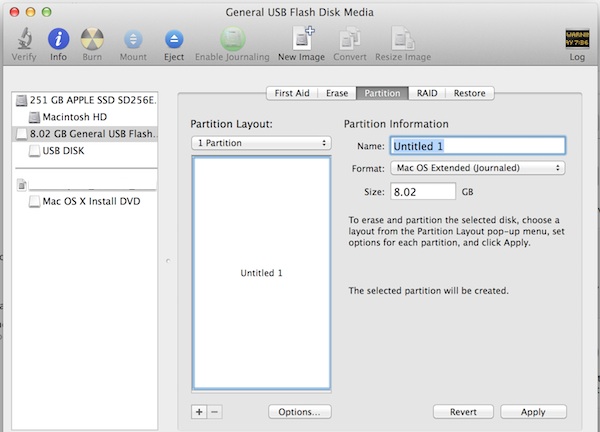Partitioning and restoring your USB drive