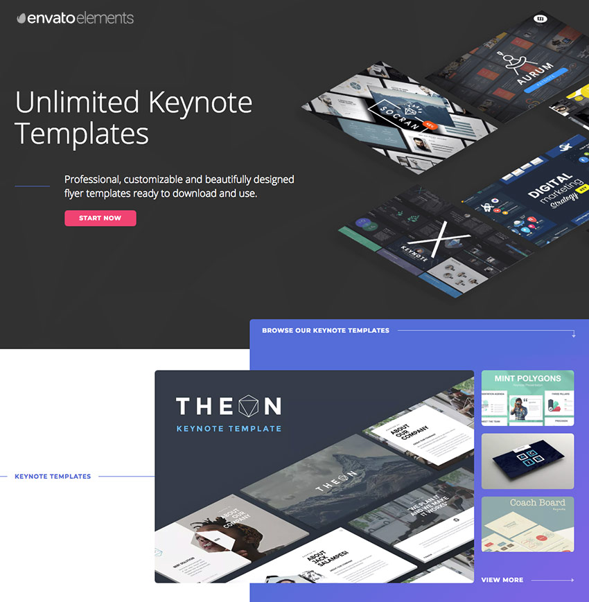 Best keynote presentations templates on Envato Elements - with unlimited access