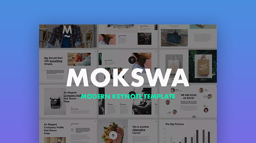 Mokswa Apple Modern Agency Mac Keynote Theme