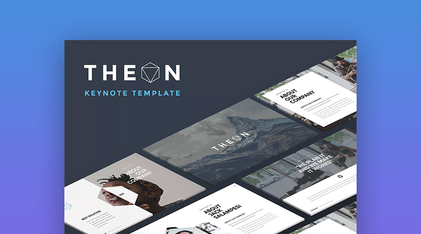 Theon Mac Presentation Template Design for Keynote