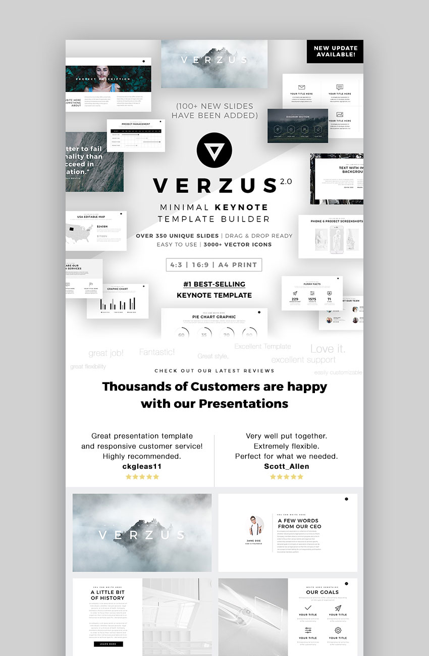 Verzus Minimal Apple Keynote Presentation Theme Download