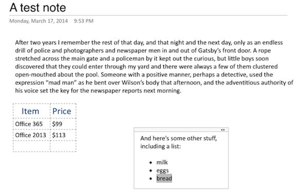 Notetaking basics in OneNote
