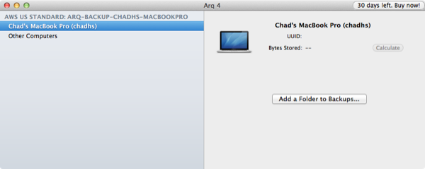 Arq Add Folder to Backup Selection