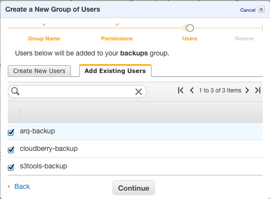 Amazon Web Services IAM Add Users to Group