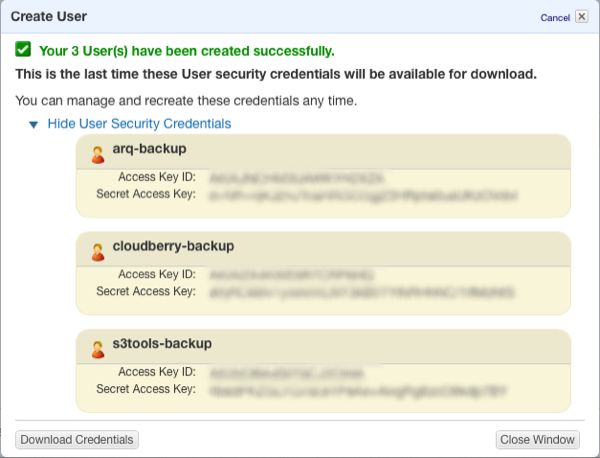 Amazon Web Services IAM User Creation
