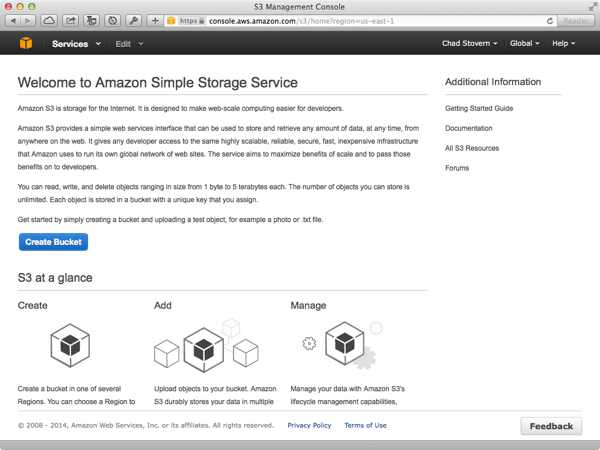 Amazon Web Services S3 Home