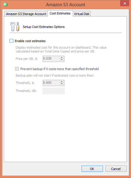 CloudBerry AWS S3 Cost Estimates