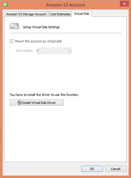 CloudBerry AWS S3 VirtualDisk
