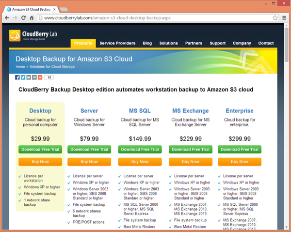 CloudBerry Desktop Download