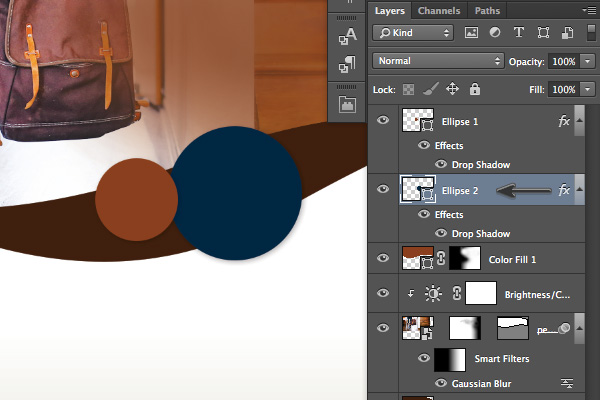 reuse efek drop shadow