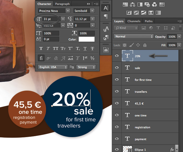 menambahkan teks baru