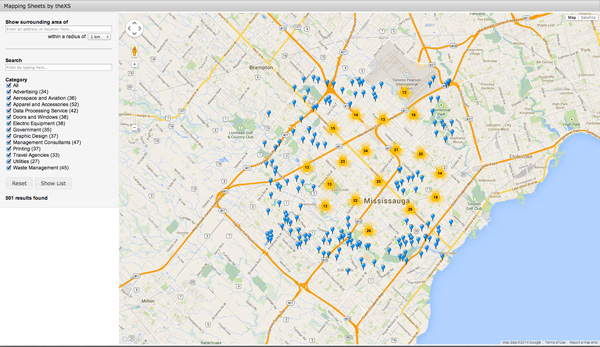 see addresses on a map