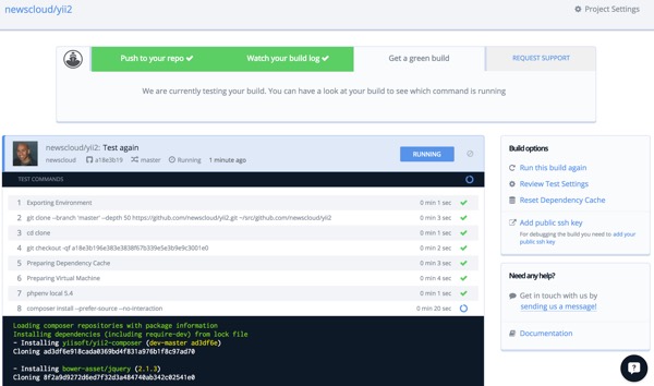 Codeship Build in progress
