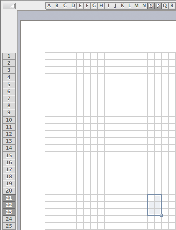 select cells for the head