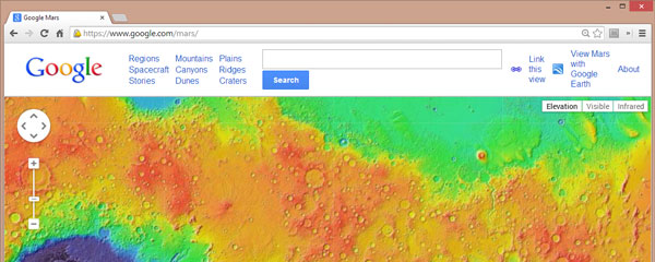 interactive map of mars