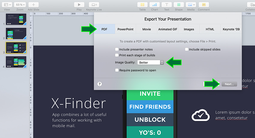 Heres how to export your Keynote presentation