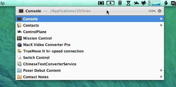 Opening Console from LaunchBar