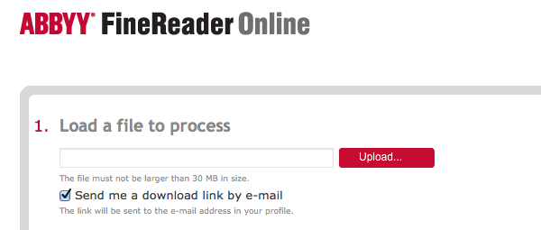 Select a file for upload