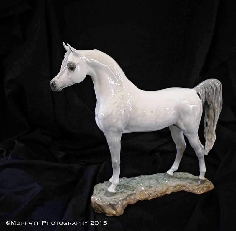 #18 White Stallion sculpture 17” x 17.5” x 6 ¾”