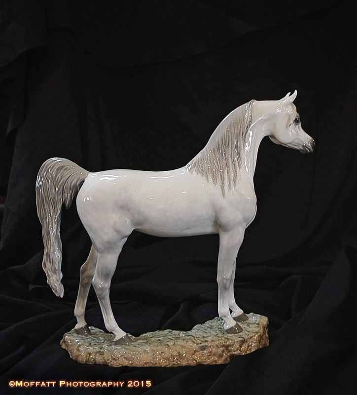 #18 White Stallion sculpture 17” x 17.5” x 6 ¾”
