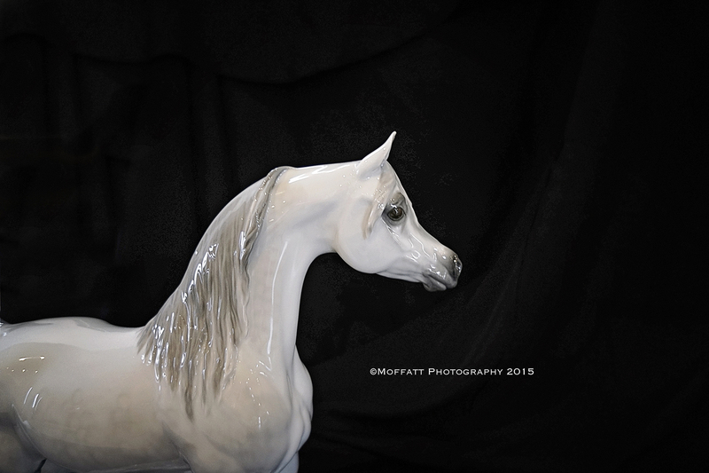 #18 White Stallion sculpture 17” x 17.5” x 6 ¾”