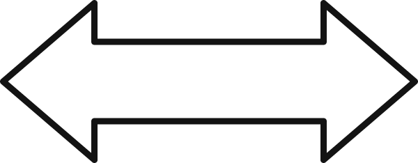 a double sided arrow shape.