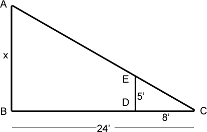 Redrawn triangle that's labeled.