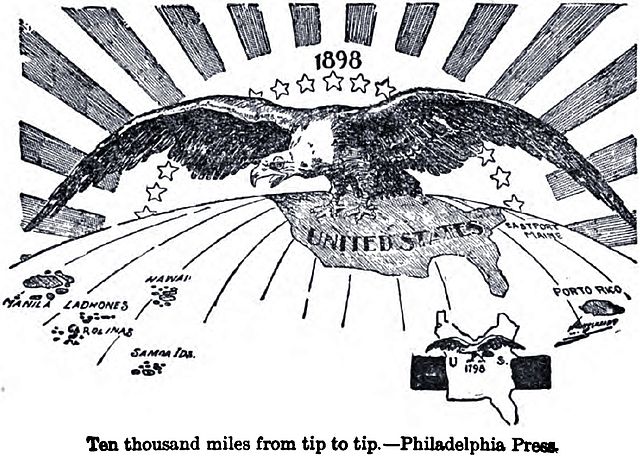 Political cartoon scanned by Infrogmation from 1898 book re Spanish–American War