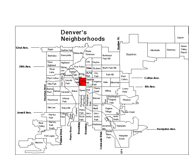 denver neighborhood map