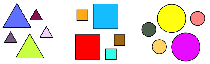 assortment of shapes