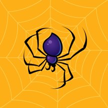 illustration of a spider in it's web