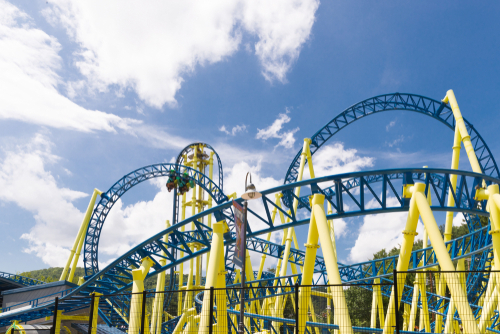 Elysburg, PA June 24 2018: Knoebels is a free-admission amusement park for families.
