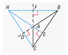 triangle with medians and an orthocenter