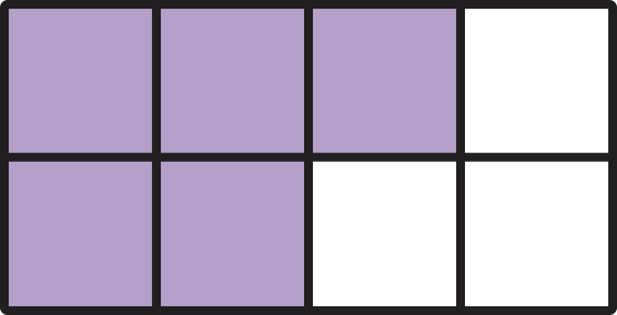 Rectangle with 5/8 filled in.