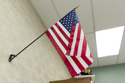 American Flag in Classroom