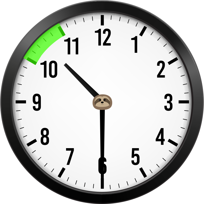 analog clock set to X