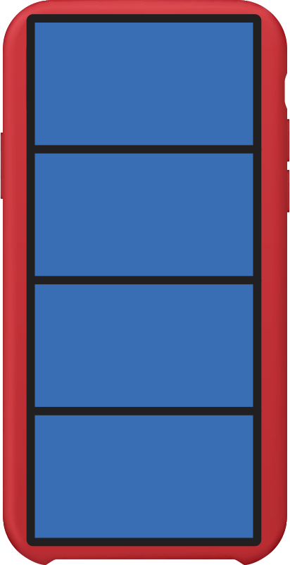 phone case with x parts and x are filled in