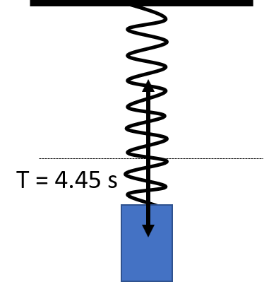 a spring with a mass attached