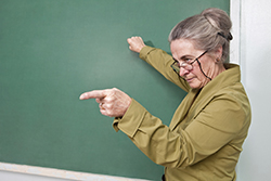 teacher pointing