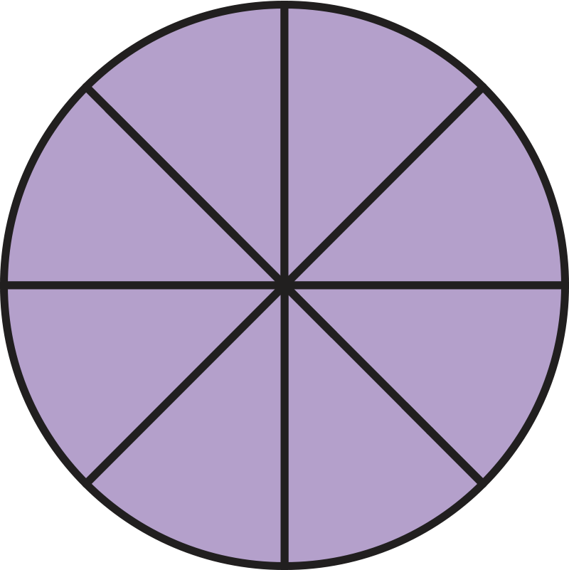 Circle with 8/8 filled in.