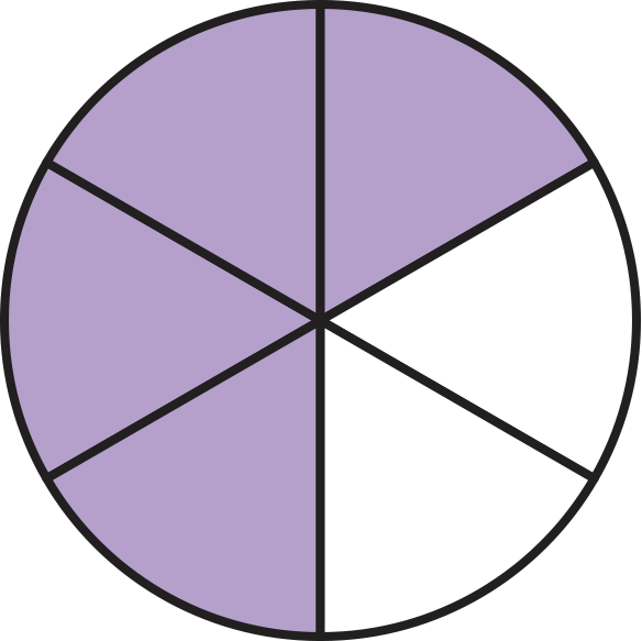 Circle with 4/6 filled in.