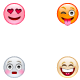 a 3 by 3 grid of emoticons, showing only the emoticons in the corners