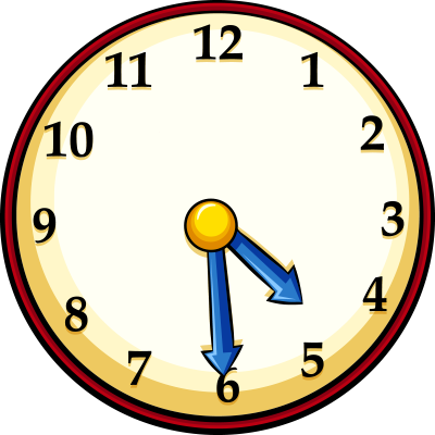 clock showing 4:30
