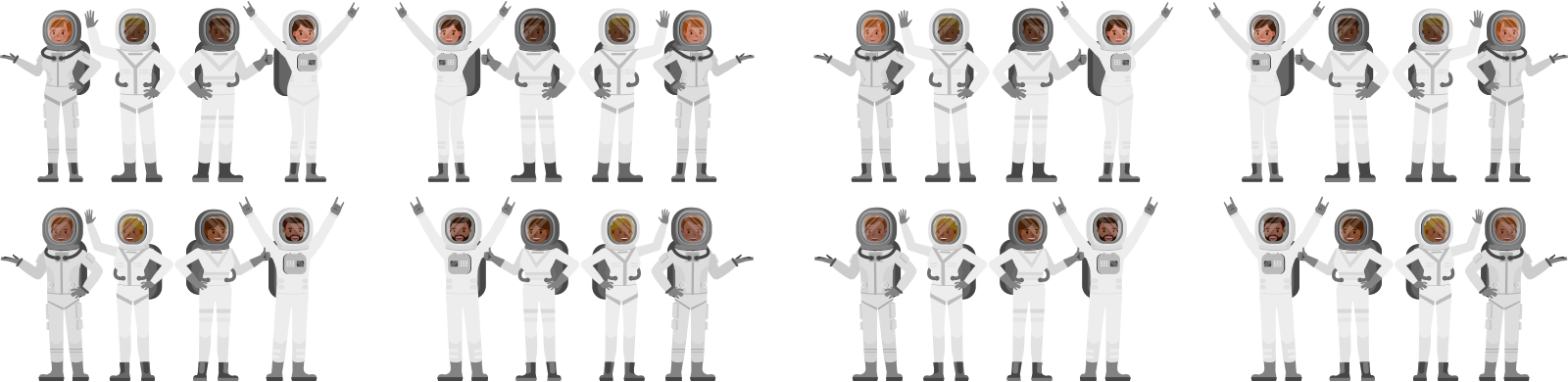 eight groups of four